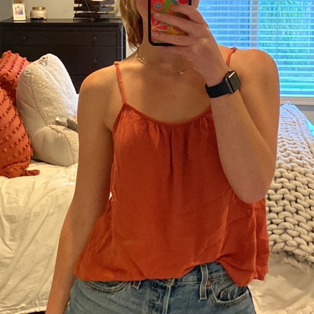 Orange Blousy Tank